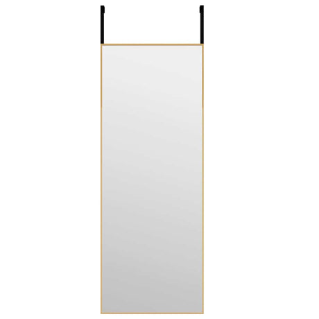 Lustro drzwi vidaxl 30x80 cm szkło i aluminiowe złoto w kolorze