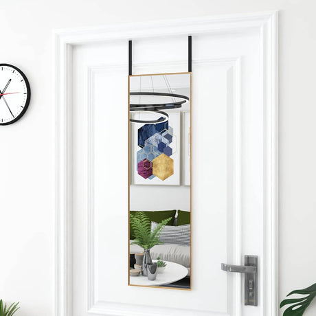 Vidaxl Door Spiegel 30x100 cm szkło i aluminiowe złoto w kolorze