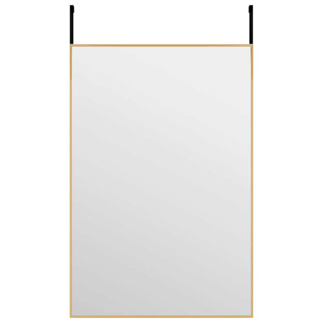 Lustro drzwi vidaxl 40x60 cm szkło i aluminiowe złoto w kolorze