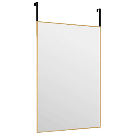 Lustro drzwi vidaxl 40x60 cm szkło i aluminiowe złoto w kolorze