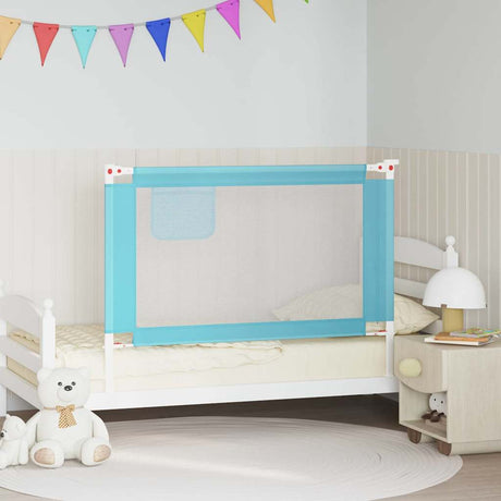 Vidaxl Bedhek Toddler 120x25 cm Tkanina niebieska