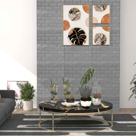 Vidaxl 3D Wallpaper samoprzylepna 20 St cegły w kolorze antracytowym