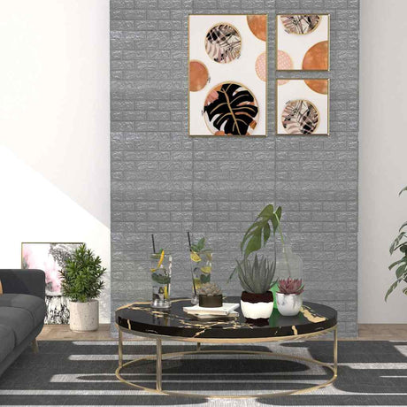 Vidaxl 3D Wallpape samoprzylepna 40 St cegły w kolorze antracytowym
