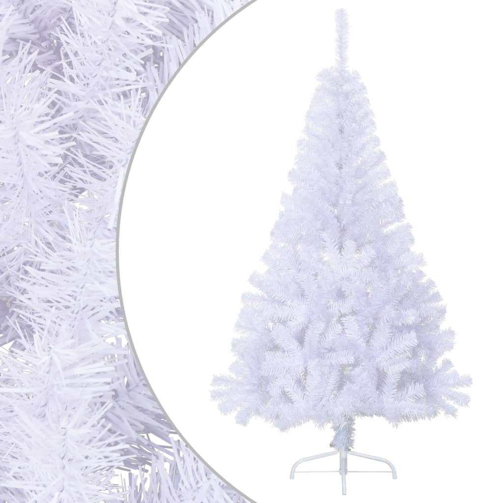 Vidaxl kunstkerstboom ze standardowym pół -SIX0 cm PVC White