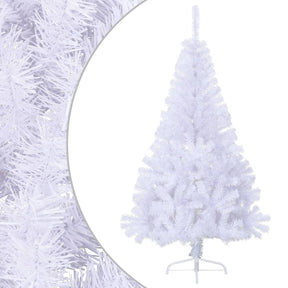 Vidaxl kunstkerstboom ze standardowym pół -SIX0 cm PVC White