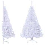 Vidaxl kunstkerstboom ze standardowym pół -SIX0 cm PVC White