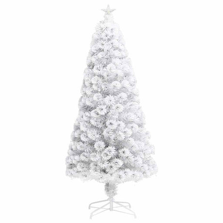 Vidaxl kunstkerstboom z oświetleniem 150 cm światłowodowy biały
