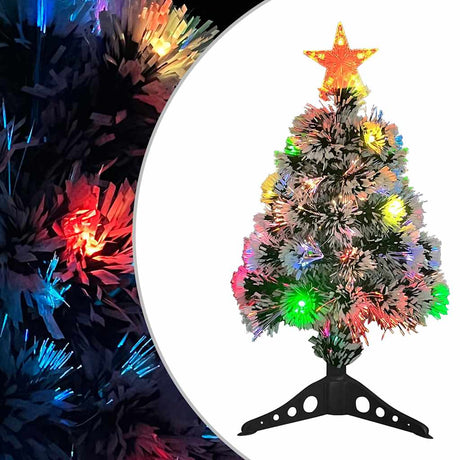 Vidaxl kunstkerstboom z oświetleniem 64 cm światłowodowy biały i niebieski
