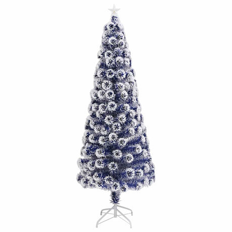 Vidaxl kunstkerstboom z oświetleniem 240 cm światłowodowy biały i niebieski
