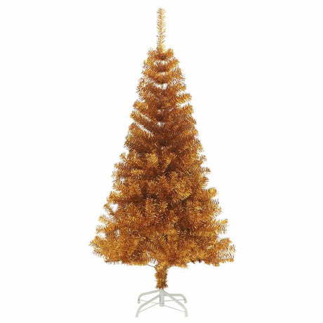 Vidaxl kunstkerstboom ze standardowym 120 cm czapki złoto