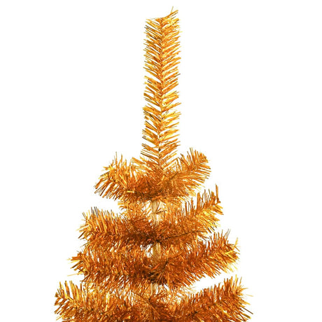 Vidaxl kunstkerstboom ze standardowym 120 cm czapki złoto
