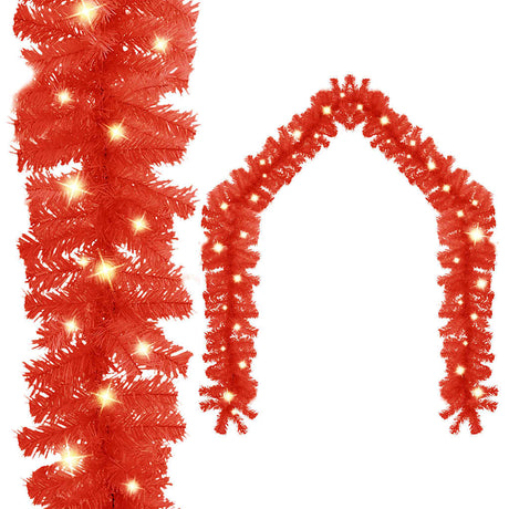 Vidaxl Christmas Garland ze światłami LED 20 m czerwony