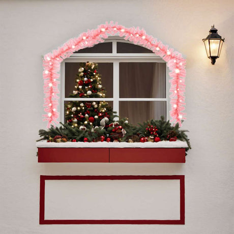 Vidaxl Christmas Garland ze światłami LED 10 m różu
