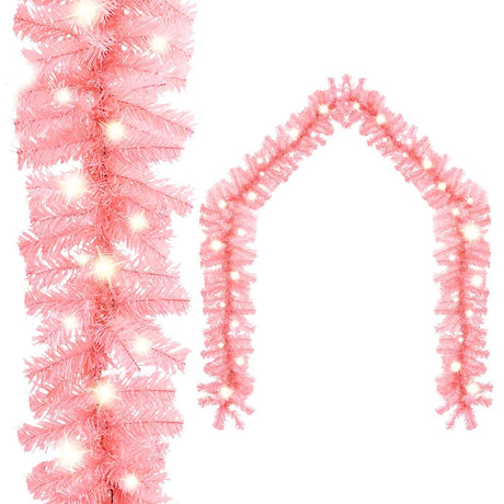Vidaxl Christmas Garland z światłami LED 20 m różu