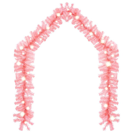 Vidaxl Christmas Garland z światłami LED 20 m różu