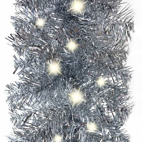 Vidaxl Christmas Garland z światłami LED 20 m srebrnymi