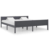 Vidaxl bedframe massief grenenhout grijs 180x200 cm