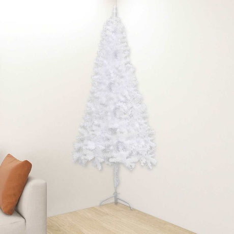 VidaXL sztuczny narożnik choinkowy 240 cm PVC, biały