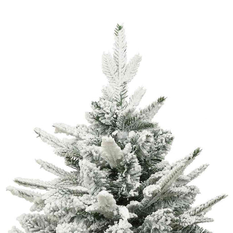 Vidaxl kunstkerstboom met sneeuwvlokken 240 cm pvc en pe groen