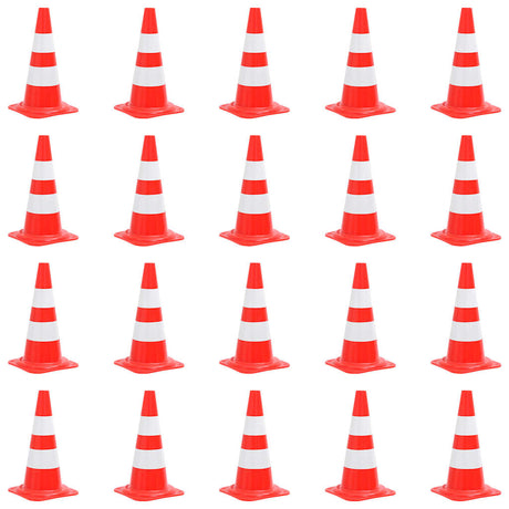 Vidaxl Traffic Cone 20 St Refleksyjne 50 cm czerwone i białe