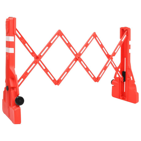 Składane bariery ruchu vidaxl 210x50x105 cm czerwone