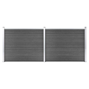 Vidaxl Panelu panelu ogrodzenia 353x146 cm HKC czarny