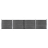 Vidaxl Panelu panelu ogrodzenia 699x146 cm HKC czarny