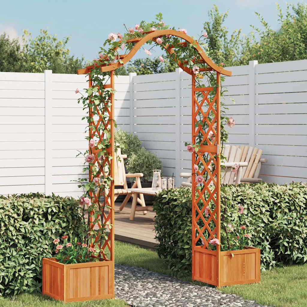 Vidaxl Pergola z sadzarem litym sinewood