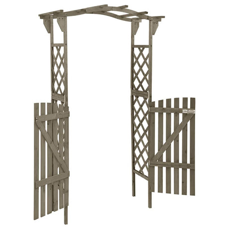 Vidaxl pergola z portem 116x40x204 cm stałą sosną szarą