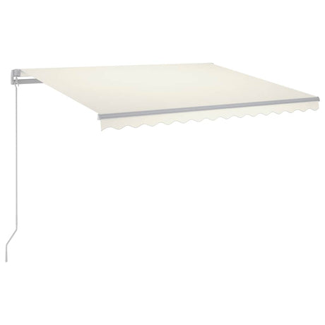 Markiza Vidaxx rozkładana ręcznie z diodami LED 300x250 cm w kolorze kremowym