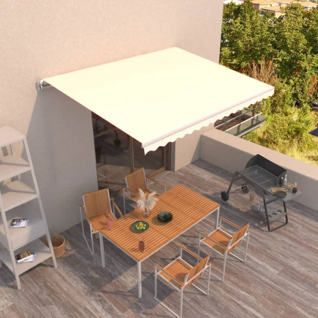 Vidaxl luifel ręcznie rozciąga się na krem ​​450x350 cm