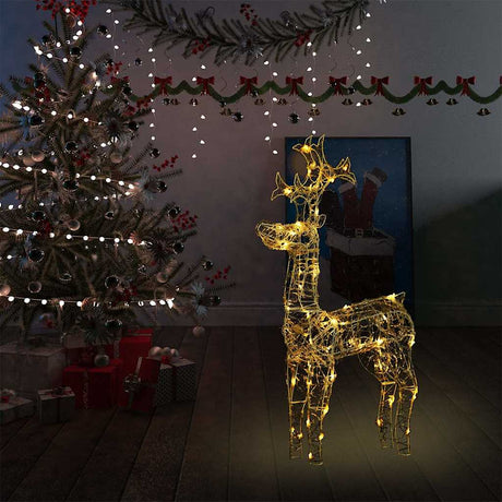 Vidaxl Christmas Decorations Reinerer 90 LED 60x16x100 cm akryl