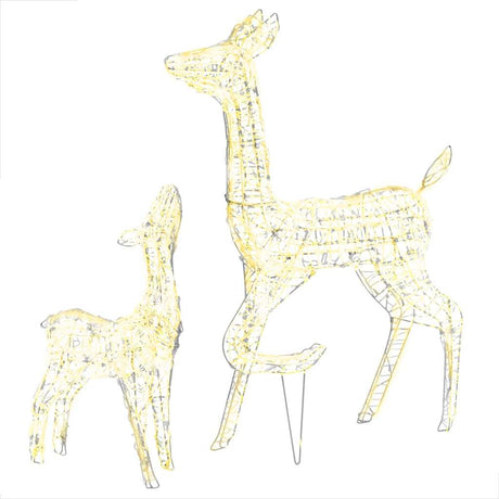 Vidaxl Christmas Decorations Rodzina Renifer 160 Diods Warm White Acryl