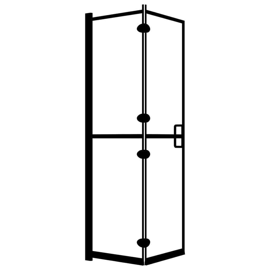 Vidaxl Shower Lainose Clunsable 120x140 cm esg czarny