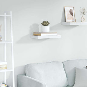 Vidaxl wandschap zwevend 50x23,5x3,8 cm mdf eikenkleurig en wit