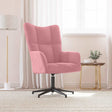 Vidaxl relaxstoel fluweel roze