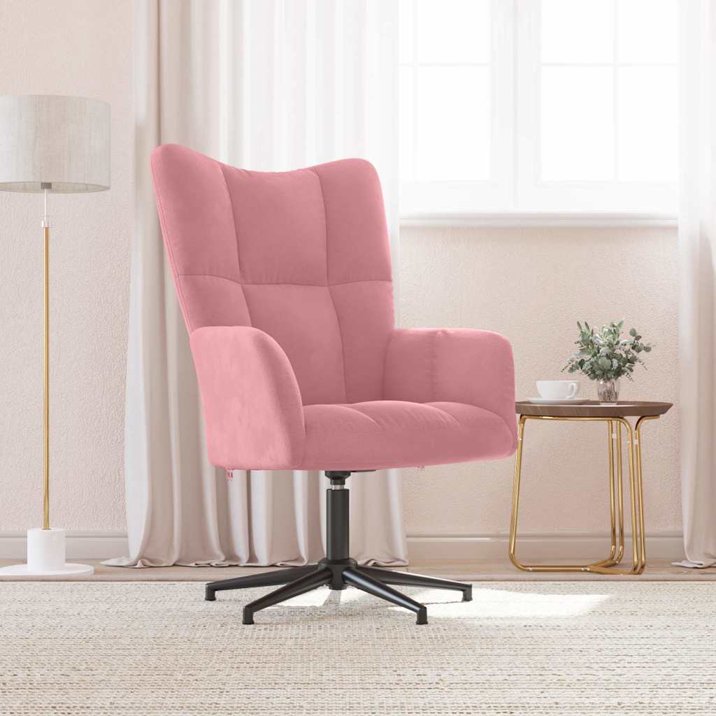 Vidaxl relaxstoel fluweel roze