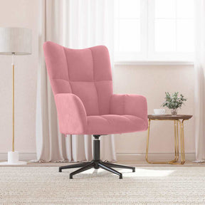Vidaxl relaxstoel fluweel roze