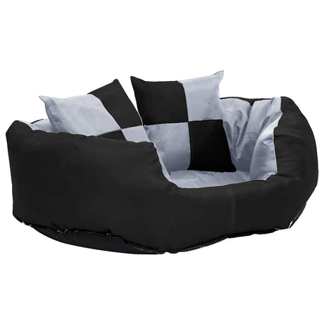 Dwustronna i nadająca się do prania poduszka dla psa Vidaxx 65x50x20 cm szaro-czarna