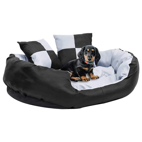 Vidaxl Dog Duzyjna poduszka odwracalna i zmywalna 85x70x20 cm szary i czarny
