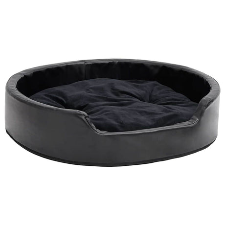 Vidaxl Dog Bask 79x70x19 cm pluszowy i sztuczny skórzany czarny