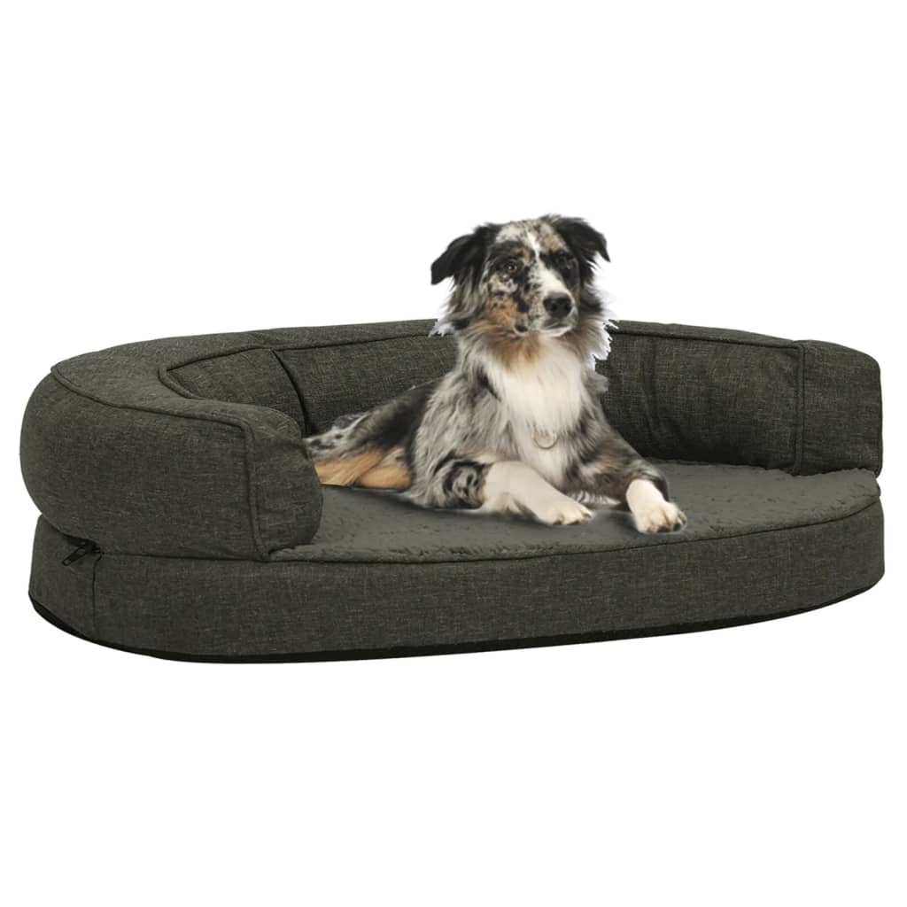 Ergonomiczne lnianie Vidaxl Dog Bed wygląd 90x64 cm polar