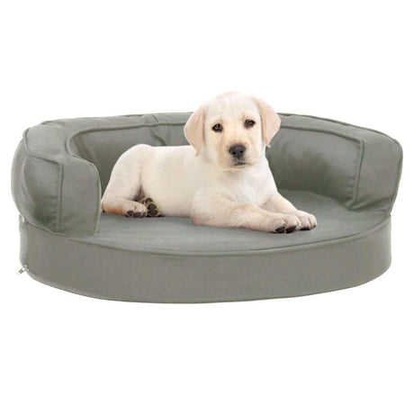 Ergonomiczne lniane rozrywki Vidaxl Dog Bed wygląd 60x42 cm szary
