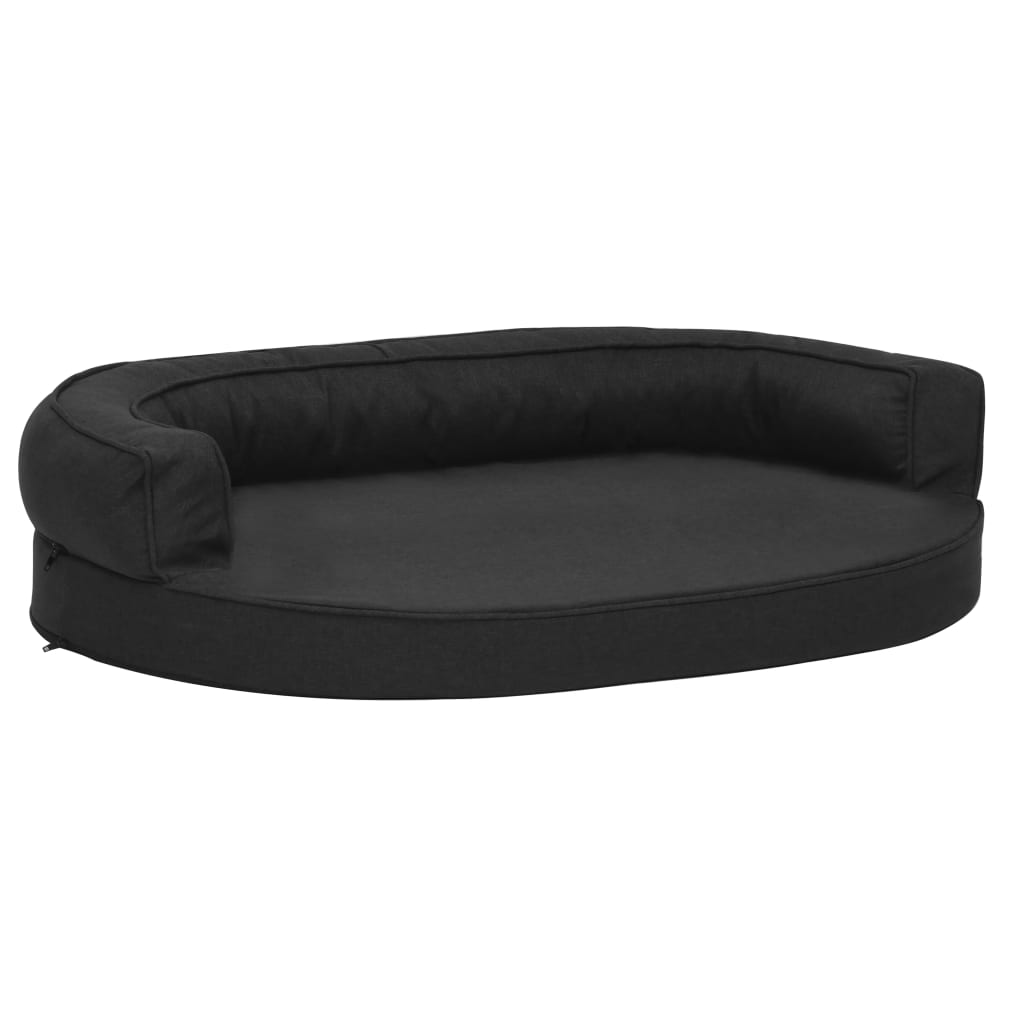 Ergonomiczne lniane łóżko Vidaxl 75x53 cm czarne