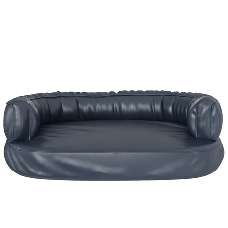 Vidaxl Dog Basket ergonomiczna pianka 75x53 cm sztuczna skórzana ciemnoniebieska