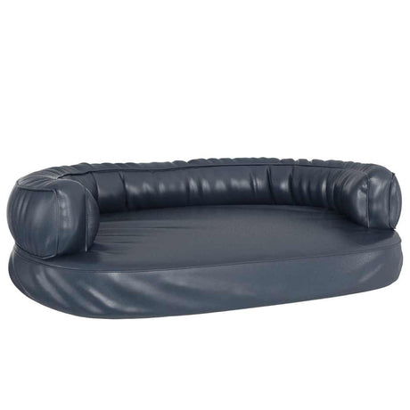 Vidaxl Dog Basket ergonomiczna pianka 88x65 cm sztuczna skórzana ciemnoniebieska