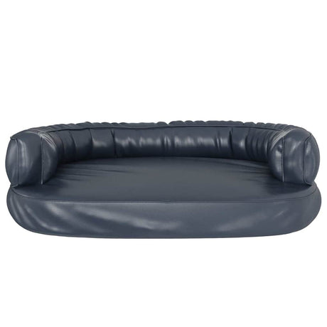 Vidaxl Dog Basket ergonomiczna pianka 88x65 cm sztuczna skórzana ciemnoniebieska