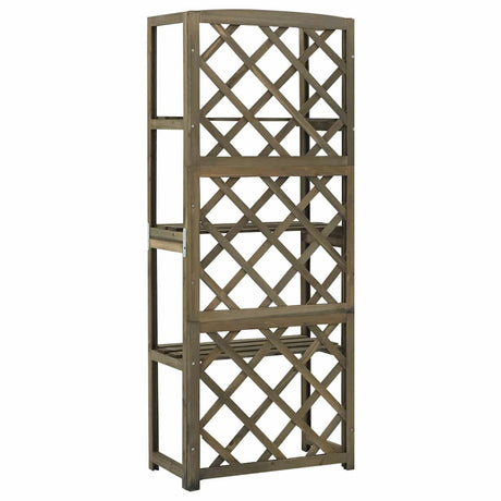 Vidaxl Latwerk z półkami 55x30x140 cm stałą sosną szarą