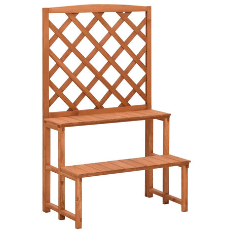 Stojak na rośliny vidaxl z slat 70x42x115 cm lite sosnowe drewno