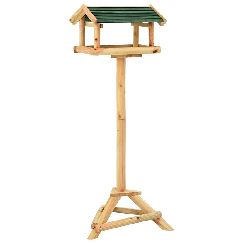 Karmnik dla ptaków VidaXL ze standardowym litym drewnem sosnowym o wymiarach 37x28x100 cm